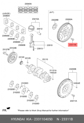 Болт M11 2331104050 HYUNDAI KIA