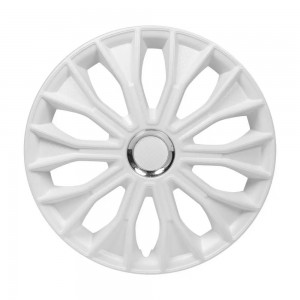 Колпаки колесные 15 Волтек, белый глянец, хром кольцо, компл. 2 шт. (AWCC-15-29) AWCC-15-29 AIRLINE