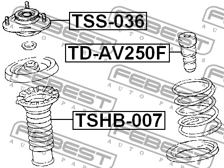 Опора амортизатора TSS-036 TSS-036 FEBEST