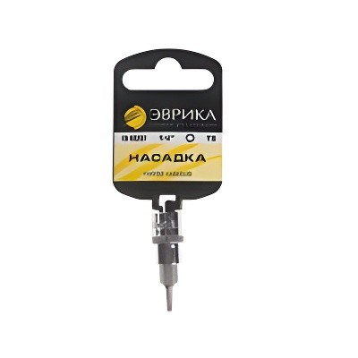 Бита-головка 1/4" TORX T8х37мм с держателем ЭВРИКА ER-93201H EVRIKA