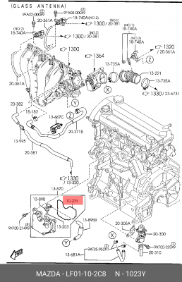 Прокладка MAZDA LF01102C8 LF01-10-2C8 MAZDA
