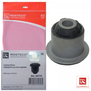 Сайлентблок рычага для а/м Lada Largus, Renault Logan переднего нижний Rosteco 20775 ROSTECO