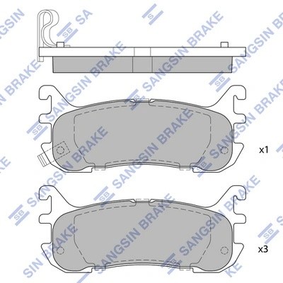 Колодки тормозные дисковые SP1521 SP1521 SANGSIN