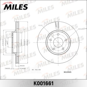 Диск тормозной передний D296мм. NISSAN MAXIMA QX33 00-03 K001661 K001661 MILES
