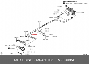 Монтажное уплотнительное кольцо выхлопной системы MR450706 MR450706 MITSUBISHI