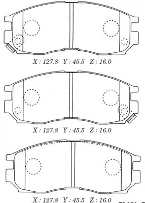 D6043M-01 460 02=Y06-553WK !колодки дисковые п.\ Mitsubishi Colt/Lancer 89> D6043M MK KASHIYAMA