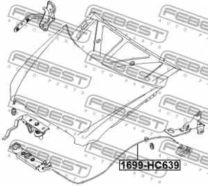 ТРОСИК ПРИВОДА ОТКРЫВАНИЯ ЗАМКА КАПОТА 1699-HC639 1699-HC639 FEBEST