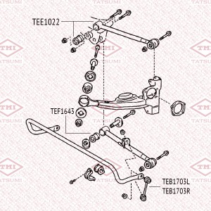 Рычаг задней подвески верхний L/R TOYOTA RAV4 00- TEE1022 TEE1022 TATSUMI