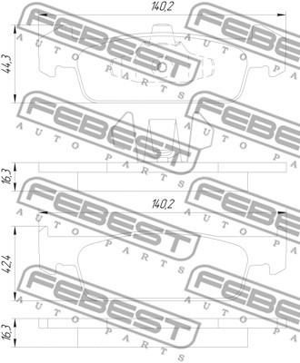 Колодки тормозные передние 2401-LOGIIF FEBEST