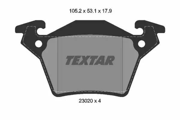 Колодки тормозные MERCEDES Vito дисковые (105x53x18) (4шт.) TEXTAR 2302001 TEXTAR