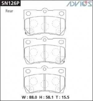 Дисковые тормозные колодки ADVICS SN126P SN126P ADVICS