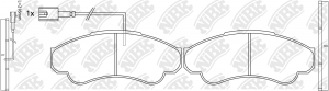 Колодки тормозные PEUGEOT Boxer (01-) CITROEN Jumper (02-) передние (4шт.) NIBK PN0220W NIBK