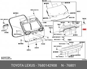эмблема крышки багажника!\ Toyota RAV4 76801-42908 TOYOTA