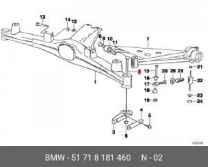 Болт с накатанной головкой 51718181460 51 71 8 181 460 BMW