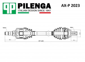 Привод в сборе левый МКПП FOCUS 2 1,4-1,6 МКПП AX-P2023 AXP2023 PILENGA