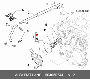 Сальник крышки сапуна Ducato (), IVECO Daily . 504050244 504050244 FIAT