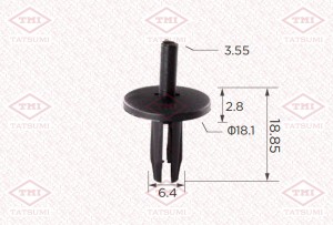 Клипса автомобильная [упаковка 10 штук] TJB1502 TJB1502 TATSUMI
