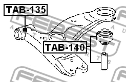 Сайлентблок рычага передний TOYOTA CARINA E TAB-135 TAB-135 FEBEST
