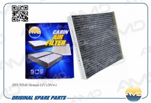 Фильтр салонный (угольный) HYUNDAI Sonata LF, 2014-, Santa FE TM, 2018- AMDFC811 AMD.FC811C AMD