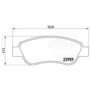 Колодки торм. Peugeot 107 (05-)/Citroen C1 (05-) диск. перед. (PF 4316) PF 4316 TRIALLI