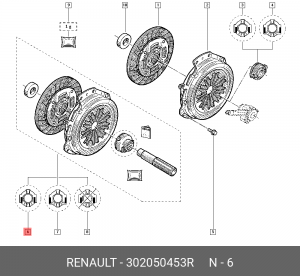 Сцепление RENAULT Logan (1.4) (180мм) OE 30 20 504 53R RENAULT