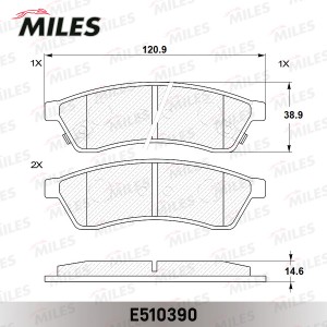 Колодки тормозные задние (Смесь CERAMIC серия PRO) CHEVROLET EPICA 06- (TRW GDB4 E510390 MILES