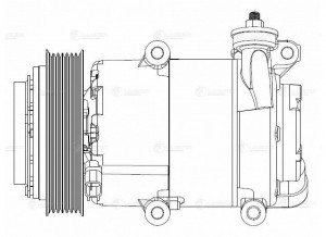 компрессор кондиционера!\ Ford Transit VII 2.4TDCi LCAC 1089 LUZAR