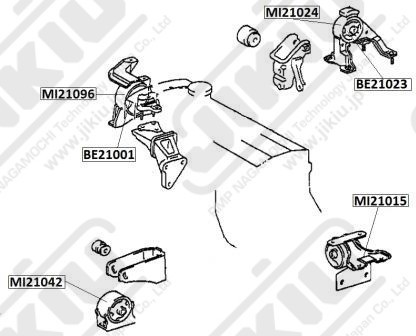 Опора двигателя  TOYOTA Avensis AT22# Jan 97 Jan 3 MI21024 MI21024 JIKIU
