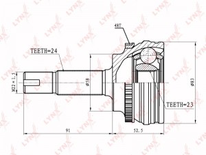 ШРУС наружный подходит для TOYOTA Yaris 1.3-1.5 99 CO-7500A CO-7500A LYNXAUTO