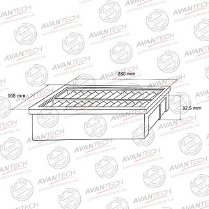 Фильтр воздушный Avantech (с пропиткой) AF0229W AVANTECH