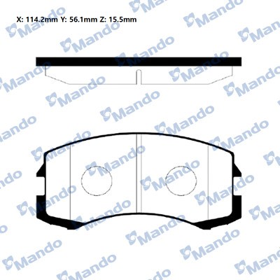 Колодки дисковые передние MITSUBISHI LANCER 1.3-2.0 MPM02 MPM02 MANDO