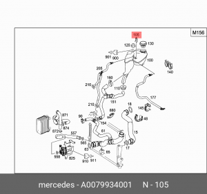 ПРУЖИНА СТОПОРНАЯ ТРУБКИ ОМЫВАТЕЛЯ A0079934001 MERCEDES BENZ
