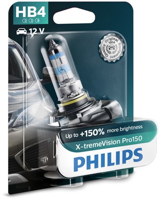 Лампа 12V HB4 51W P22d +150% блистер (1шт.) X-Treme Vision Pro 150 PHILIPS 9006XVPB1 PHILIPS