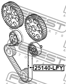 Ремень ГРМ 25140-LFY FEBEST
