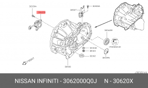 подшипник выжимной!\ Nissan Tiida/Micra 03>, Renault Clio/Logan 01> 30620-00Q0J NISSAN