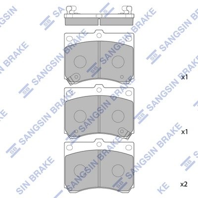 Колодки тормозные MAZDA 323 передние (4шт.) SANGSIN SP1216 SANGSIN