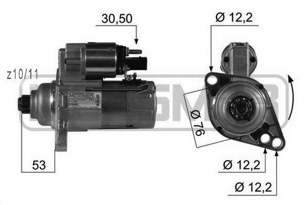 Стартер AUDI/VW 1.9TDi 03-10 220449 220449 ERA