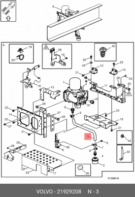21929208 Шланг модулятора VOLVO 21929208 VOLVO