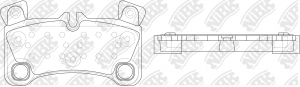 Колодки тормозные AUDI Q7 (06-10) задние (4шт.) NIBK PN0530 NIBK
