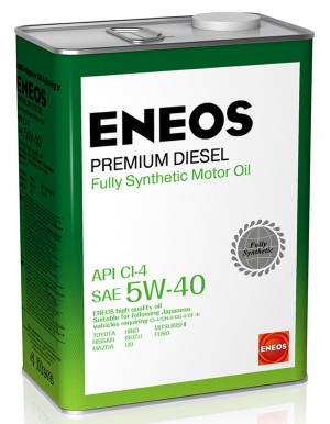 Масло моторное синтетическое Premium Diesel 5W40 CI-4, E4/E7 4л 8809478943077 ENEOS