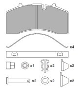 колодки тормозные! WVA29158/29269 c р/к, зад дисковый тормоз Knorr SK 7\ MB, SAF 31010029 WUHLERMANN