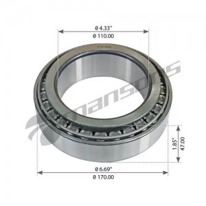 Подшипник ступицы КАМАЗ-5490 MAN DAF MERCEDES (33022) (110x170x47мм) MANSONS 400589 MANSONS