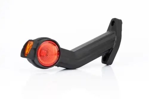 фонарь габаритный! прав. рожок LED, L=190мм, кр/ж/бел накл./изогн.с каб. 0.5м\Sc FT140FPLED FRISTOM