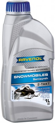 Масло моторное для 2-х тактных двигателей снегоходов RAVENOL п/синт.1л 1152310-001 RAVENOL