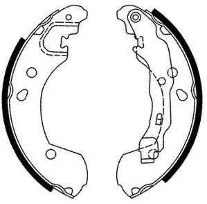 Колодки тормозные барабанные LADA VESTA /NISSAN MICRA 03-/NOTE 06-/RENAULT CLIO  BS22255 SB NAGAMOCHI