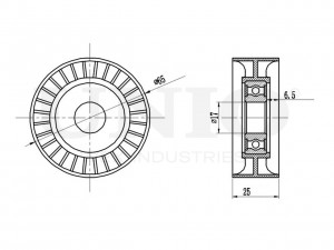 Ролик натяжной приводного ремня TNS-10027 UNIO