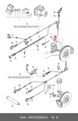 VW TOUAREG (2002>) левый перед. = левый задний WHT 003 857 A VAG