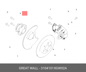 Ступица HAVAL Jolion (21-) задняя OE 3104101XGW02A GREAT WALL