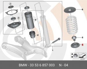 проставка пружины нижняя!\ BMW 33 53 6 857 003 BMW