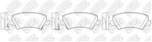Колодки тормозные дисковые PN0768 PN0768 NIBK